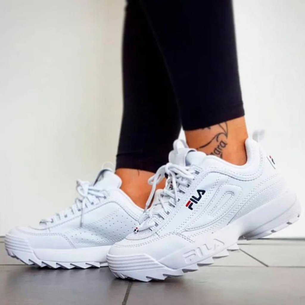 TA nis fila disruptor branco poopourri feminino original