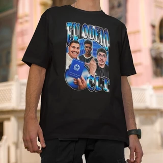 Camiseta 100% Algodão Meme "Eu Odeio CLT" Frase Engraçada Tik