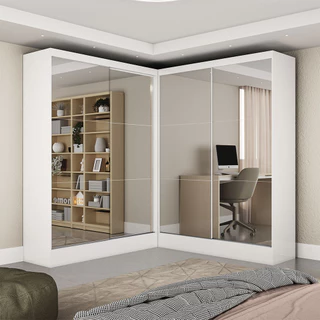 Closet Casal Duplo Belém 4 Portas Premium 4 Gavetas Carioca Móveis em Oferta na Shopee