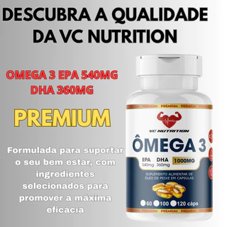 ômega 3 - EPA/DHA - 120 capsulas de 1000mg - Original