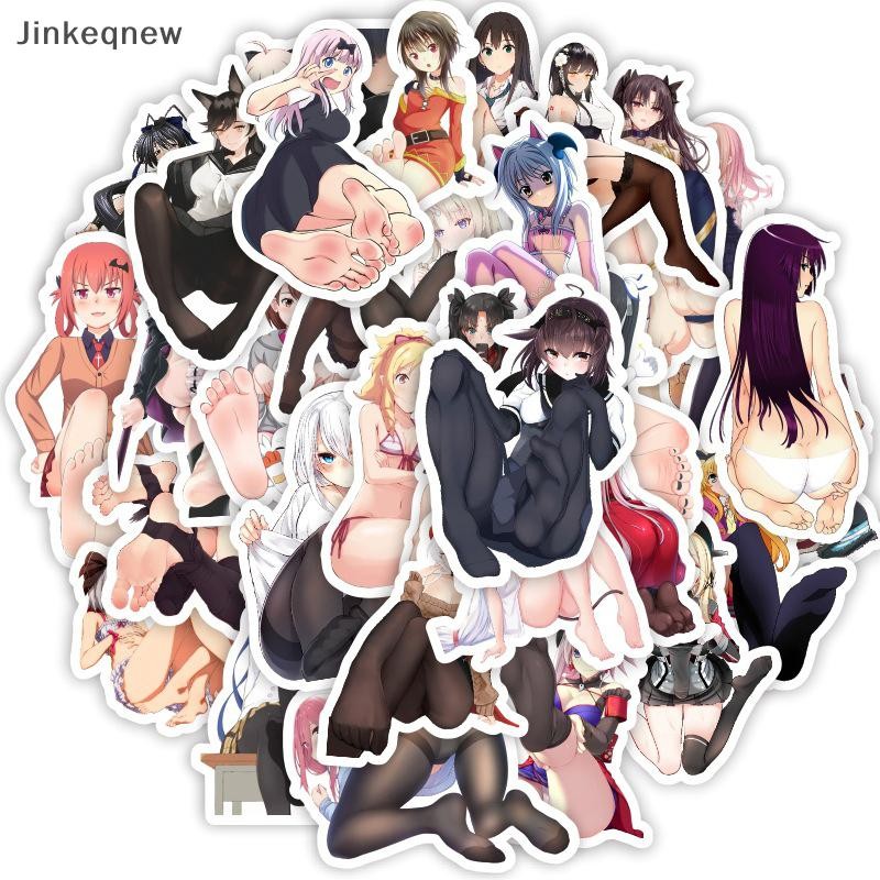 JNBR 50pcs Anime Sexy Foot Girl Adesivos Laptop Phone Case Guitarra Carro Skate Deco JIN