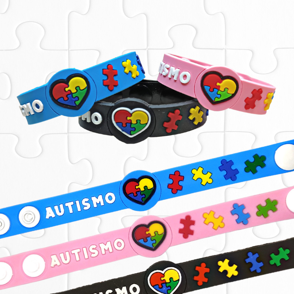 Pulseira de Identificação Autismo Autista Infantil Silicone | Shopee Brasil