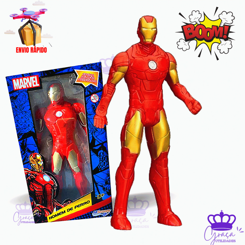 Boneco Homem De Ferro Articulado 22cm Marvel Vingadores | Shopee Brasil