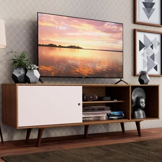 Rack Madesa Dubai para TV até 65 Polegadas com Pés 02 em Oferta na Shopee