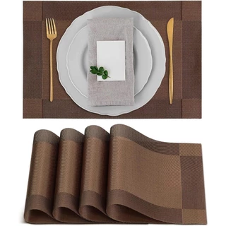 KIT Jogo Americano para Mesa Posta 4 ou 6 lugares em PVC Metalizado