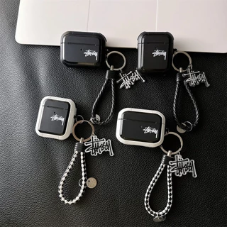 Armor Style STUSSY Soft TPU Silicone Caixa Quadrada Compatível Com AIRPODS 4 PRO2 1/2/3 PRO Capa Protetora Apenas Acessó