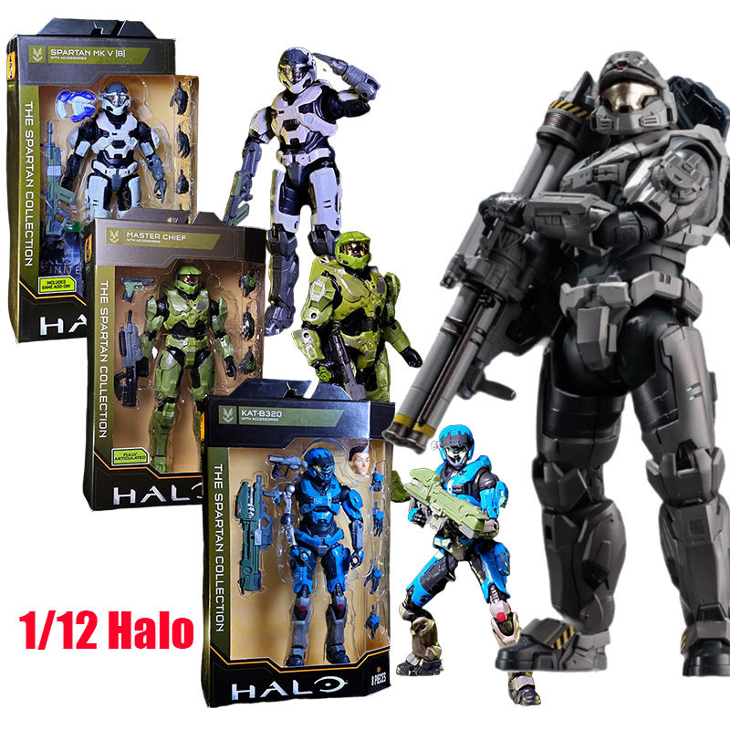 Escala 1/12 Spartan-B312 Noble Six Action Figure RE:EDIT Halo : REACH Escada WCT Modelo De Articulação Móvel