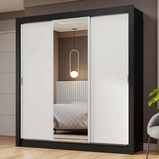 Guarda-Roupa Casal 3 Portas de Correr com Espelho Nobre Madesa em Oferta na Shopee
