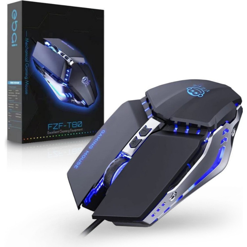 Mouse Mecânico Hmaston Gamer T80 com Fio - 7 Botões Programáveis, DPI ...