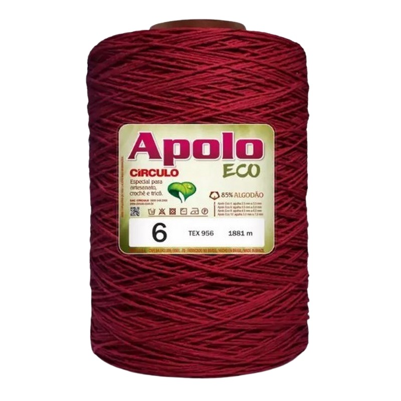Barbante Apolo Círculo N6 de 1,8kg/1830m– Ideal para crochê