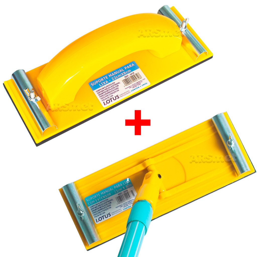 Kit 2 Lixadeira Para Parede Suporte Lixa Manual Construção | Shopee Brasil