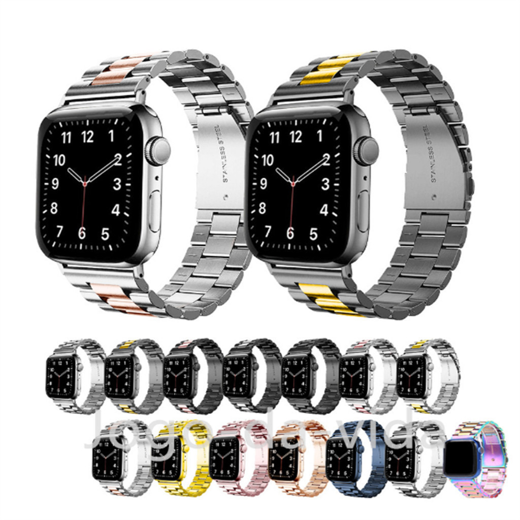 pulseira de aço inoxidável para apple watch série ultra 7 8 49 45 44 42 41 40 38 22 mm iwo w37 w27 s8 DK store