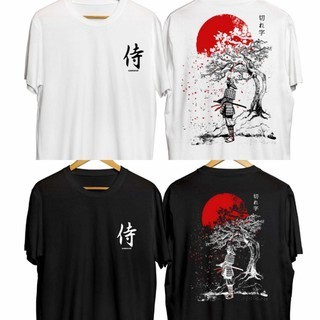 Camiseta Básica Algodão Ronin Sakura Cerejera Nova Moda