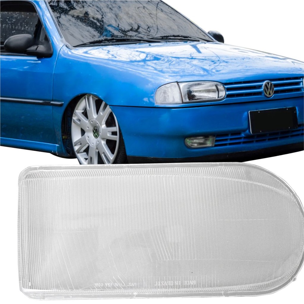 Lente Farol Principal VW Gol Parati Bola G2 1995 96 97 98 a 2002 Lado ...