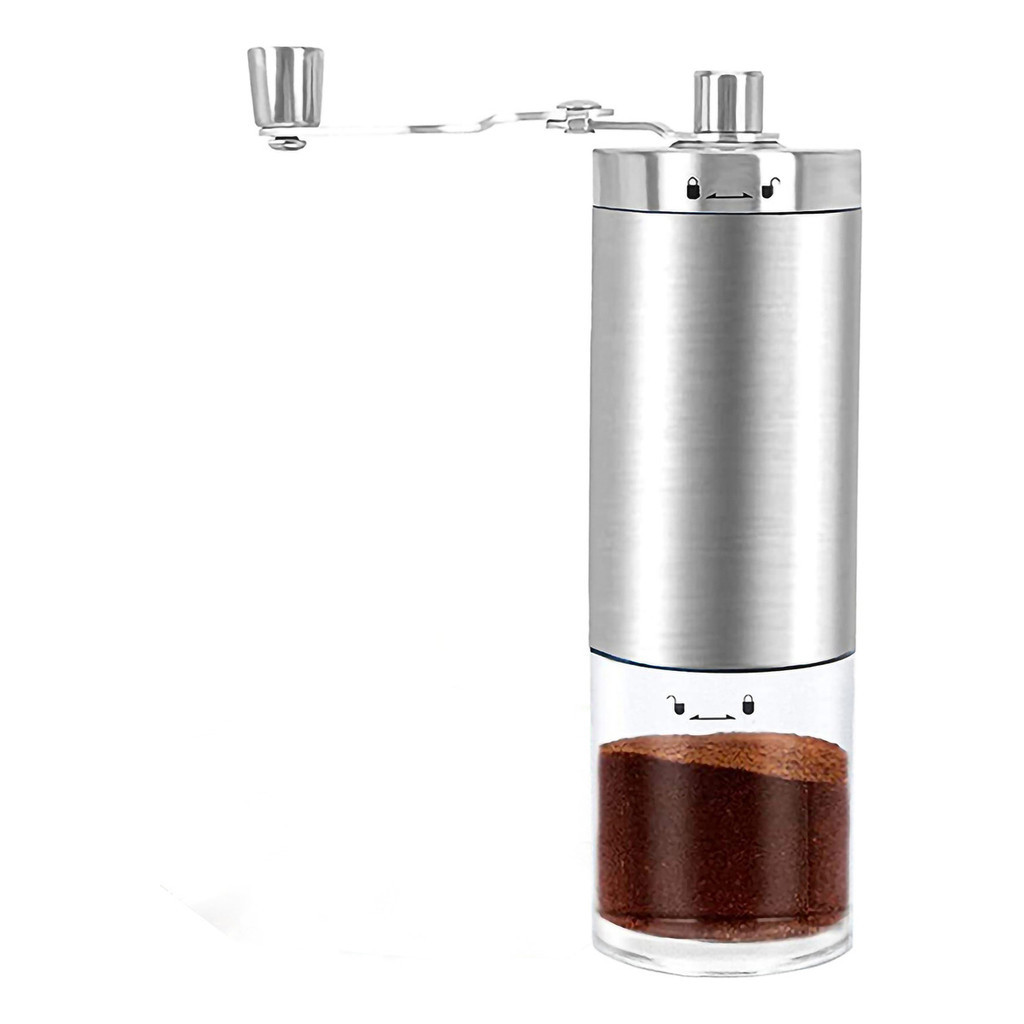 Moedor Café Grãos Manual Compacto Inox Ajuste De Moagem