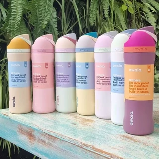 Owala FreeSip Tumbler 710ml 950ml Garrafa De Água A Vácuo De Aço Inoxidável Bebida Dupla Copo Para Esportes Ao Ar Livre 