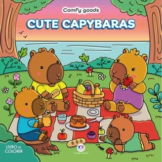 Cute Capybaras | Comfy Goods | Livro de Colorir em Oferta na Shopee