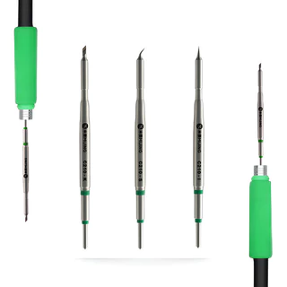 Kit 3 Ponta Ferro De Solda C210 Jbc Sugon Mijing Alta Precisão Curva Reta e Faca Profissional