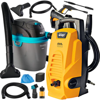 Kit Limpeza Lavadora de Alta Pressão Ágil 1400W Potente com Aspirador de Pó e Água WAP em Oferta na Shopee