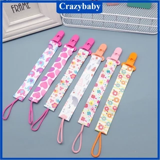 Clipe De Chupeta De Bebê Com Corrente/Suporte Impressão De Desenho Animado Crianças/Berço De Mordedor De Brinquedo anti- em Oferta na Shopee