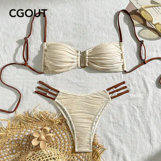 Biquíni Sexy com cadarço, maiô feminino de praia