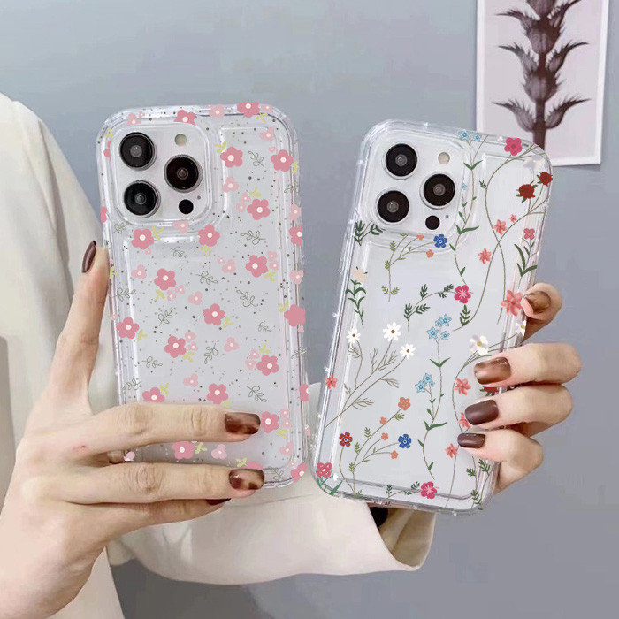 Rosa Feminino Flor Caso Para iPhone 16 11 12 13 14 15 Pro Max 7 8 XS XR ...