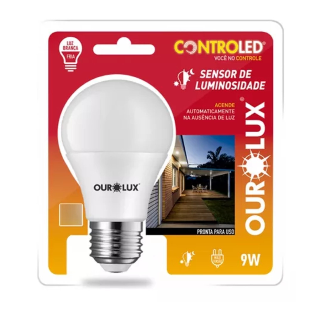 Lâmpada Led Inteligente Sensor De Luminosidade 9w E27 6500k | Shopee Brasil