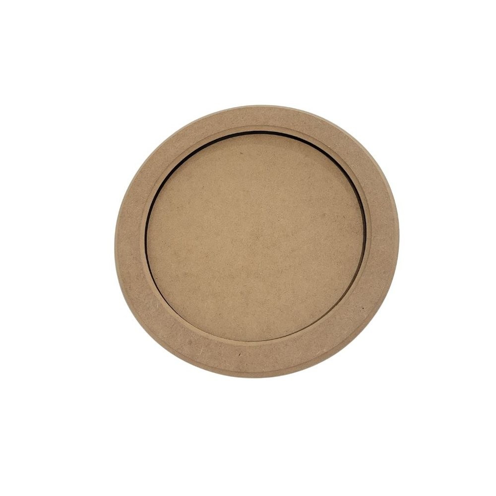 Quadro redondo em mdf moldura chanfrada 31,5cm | Shopee Brasil