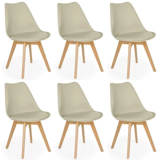 Conjunto 06 Cadeiras Eames Wood Leda Design