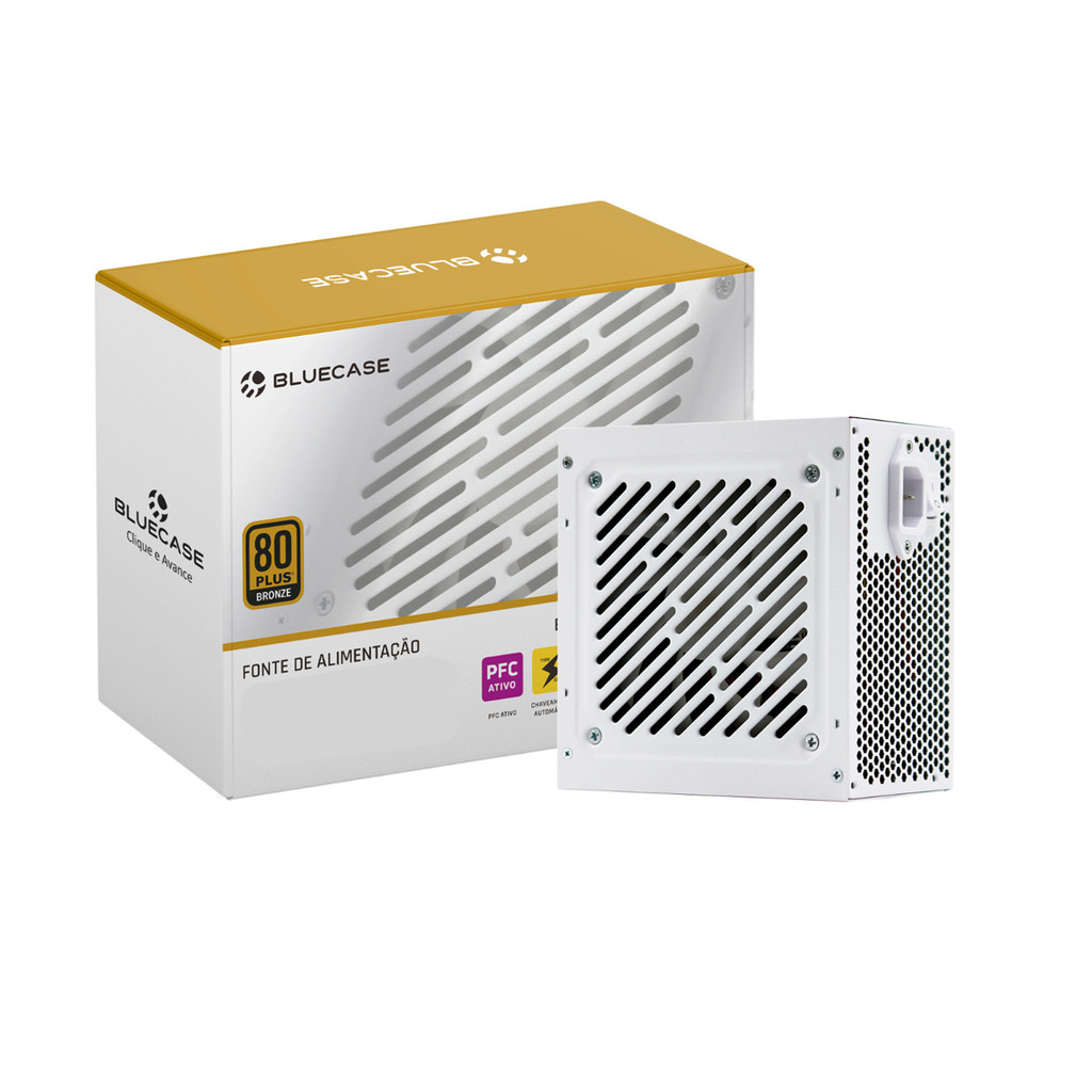 Fonte PC ATX 500w 80 Plus Bronze BLU500R-B(W) Branco Preto