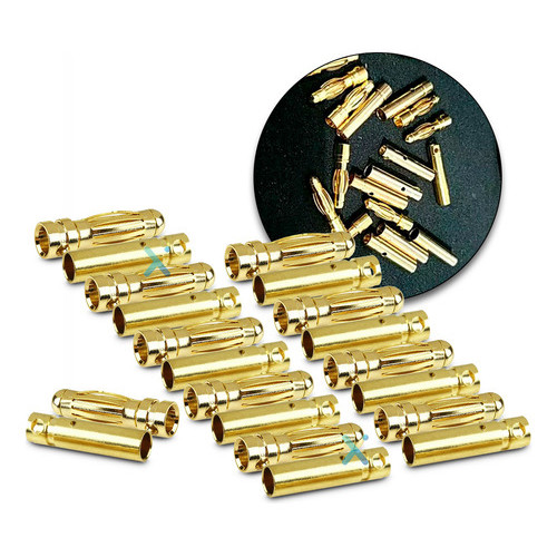 5 Pares Conector Bullet Banana 3.5mm 5 Machos 5 Femeas | Shopee Brasil