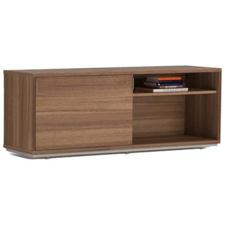 Armário Baixo Conect com 02 Nichos e 01 Porta Noce Amêndoa - Maqmóveis em Oferta na Shopee