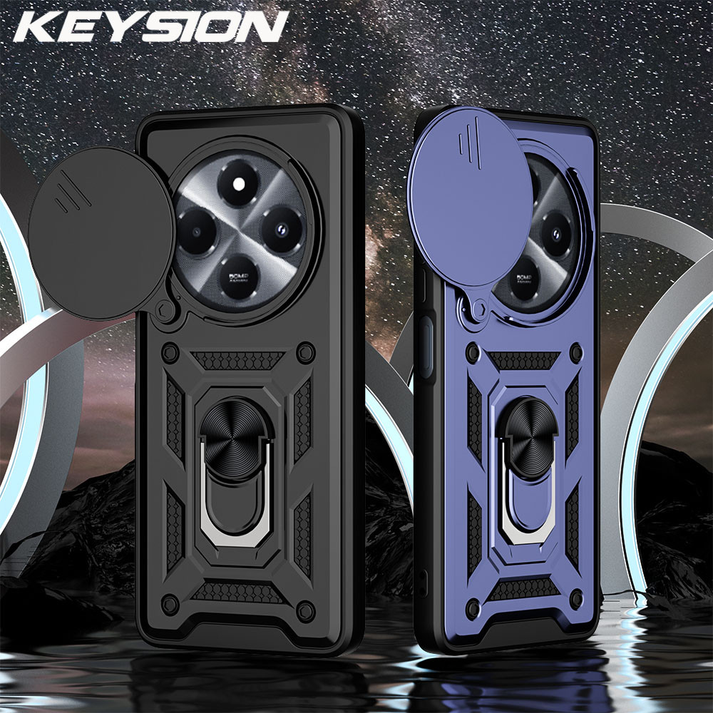 KEYSION Capa À Prova De Choque Para Xiaomi Redmi 14C Silicone PC