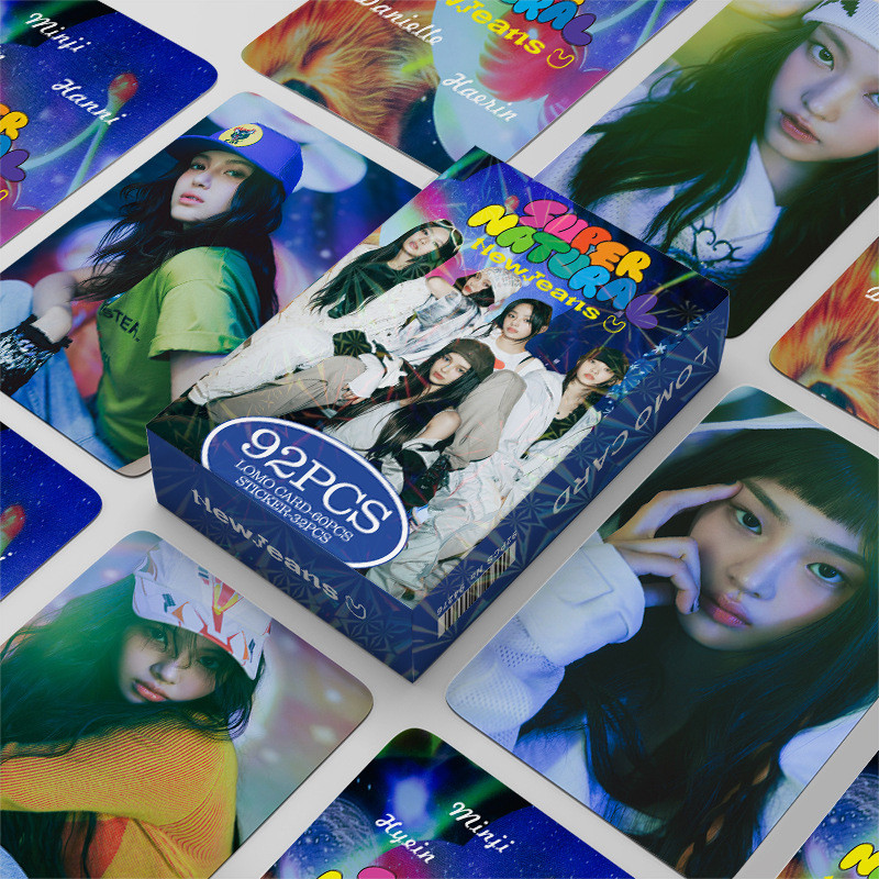 KPOP 92 Unidades/Caixa NEWJEANS Photocards SUPER NATURAL LOMO