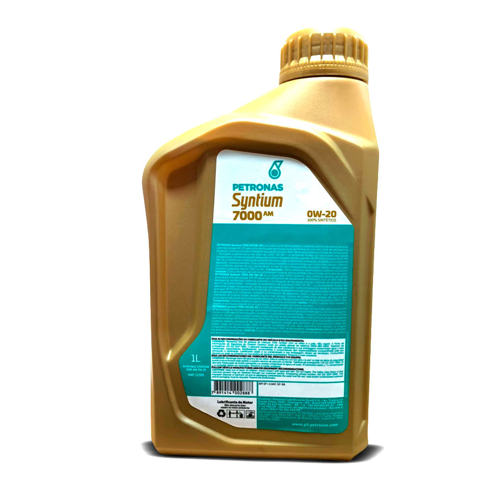 Kit 4 Oleo Motor Petronas Syntium 7000 AM 0W-20 API SP | Shopee Brasil