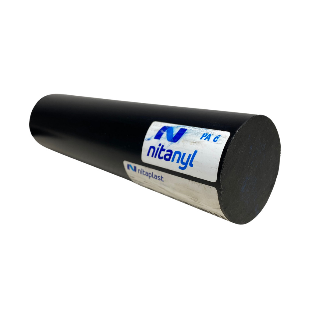 Barra Tarugo de Nylon Tecnil 60mm Preta Redonda 250mm | Shopee Brasil