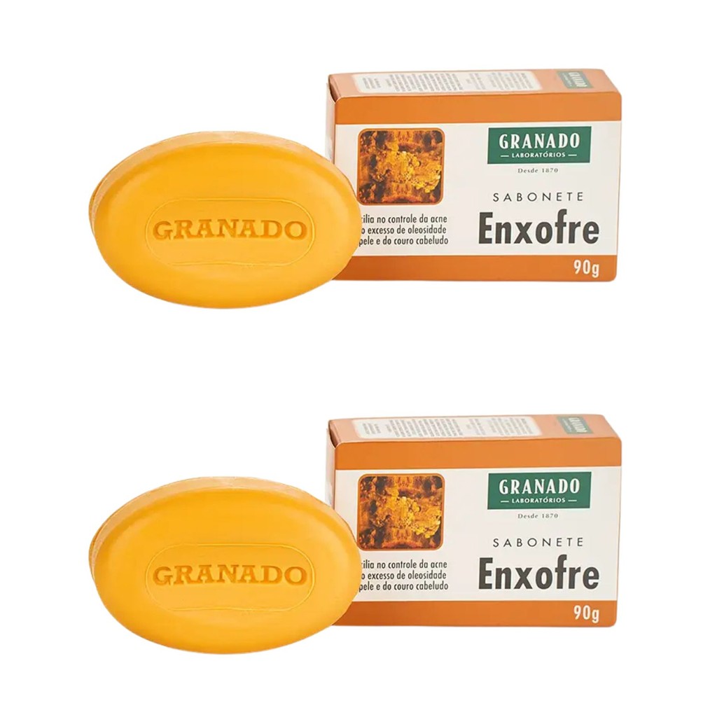 Kit 2 Sabonetes Enxofre Granado 90g Esfoliante Diminui Oleosidade ...