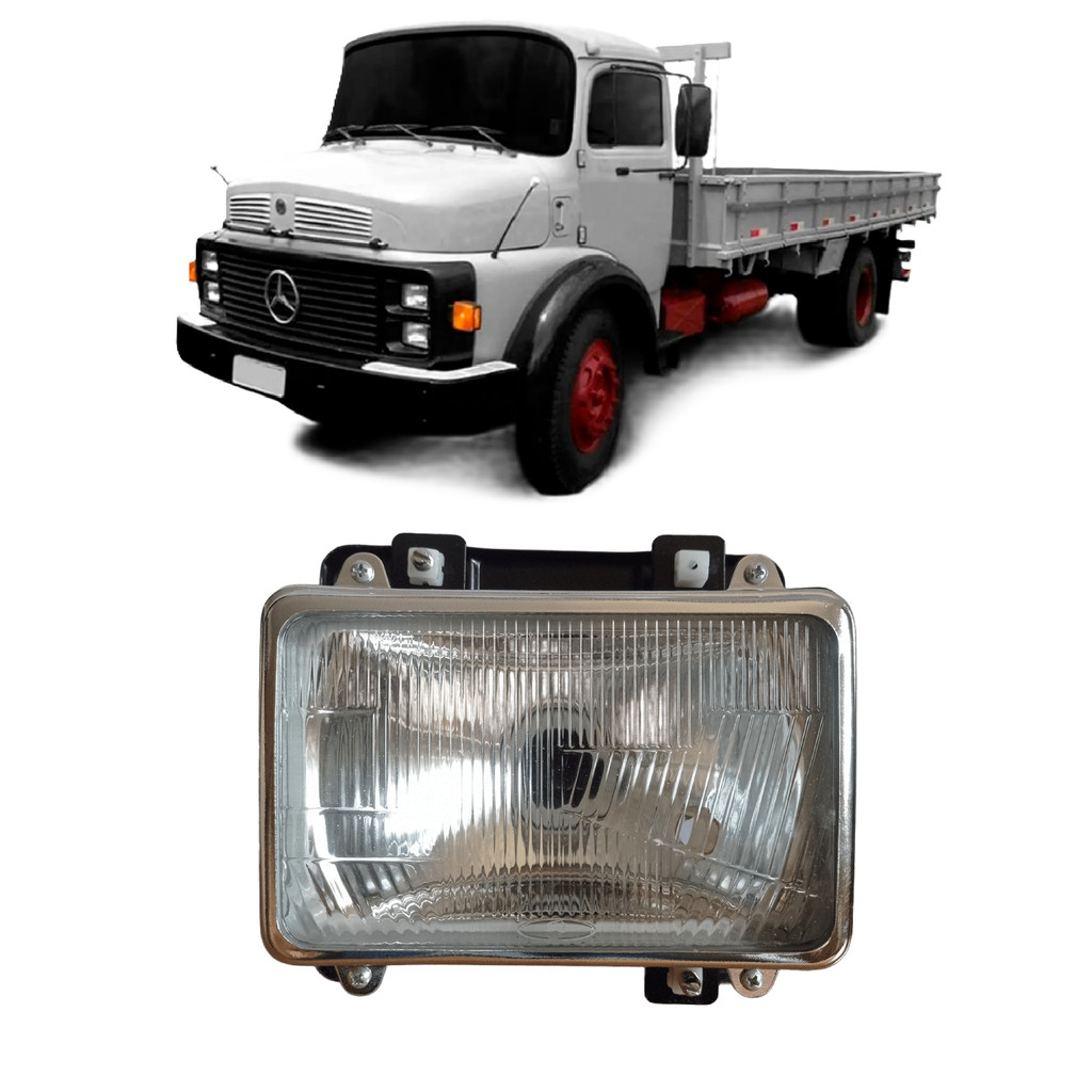 Farol Mercedes 1113 1313 1513 1524 2019 2213 Cara Preta | Shopee Brasil