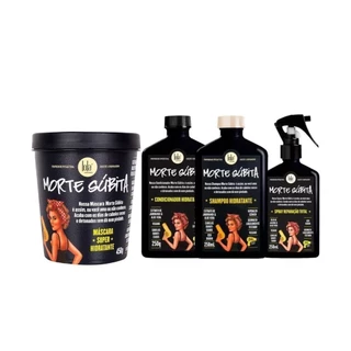 kit 4un Morte Súbita Lola Cosmetics - Shampoo250ml +Condicionador + Máscara+ Spray Reparação