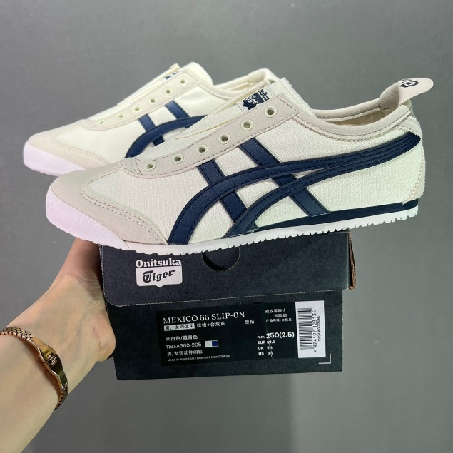 Onitsuka Tiger MEXICO 66 - Slip-ons - Birch Midnight/beige - Zalando