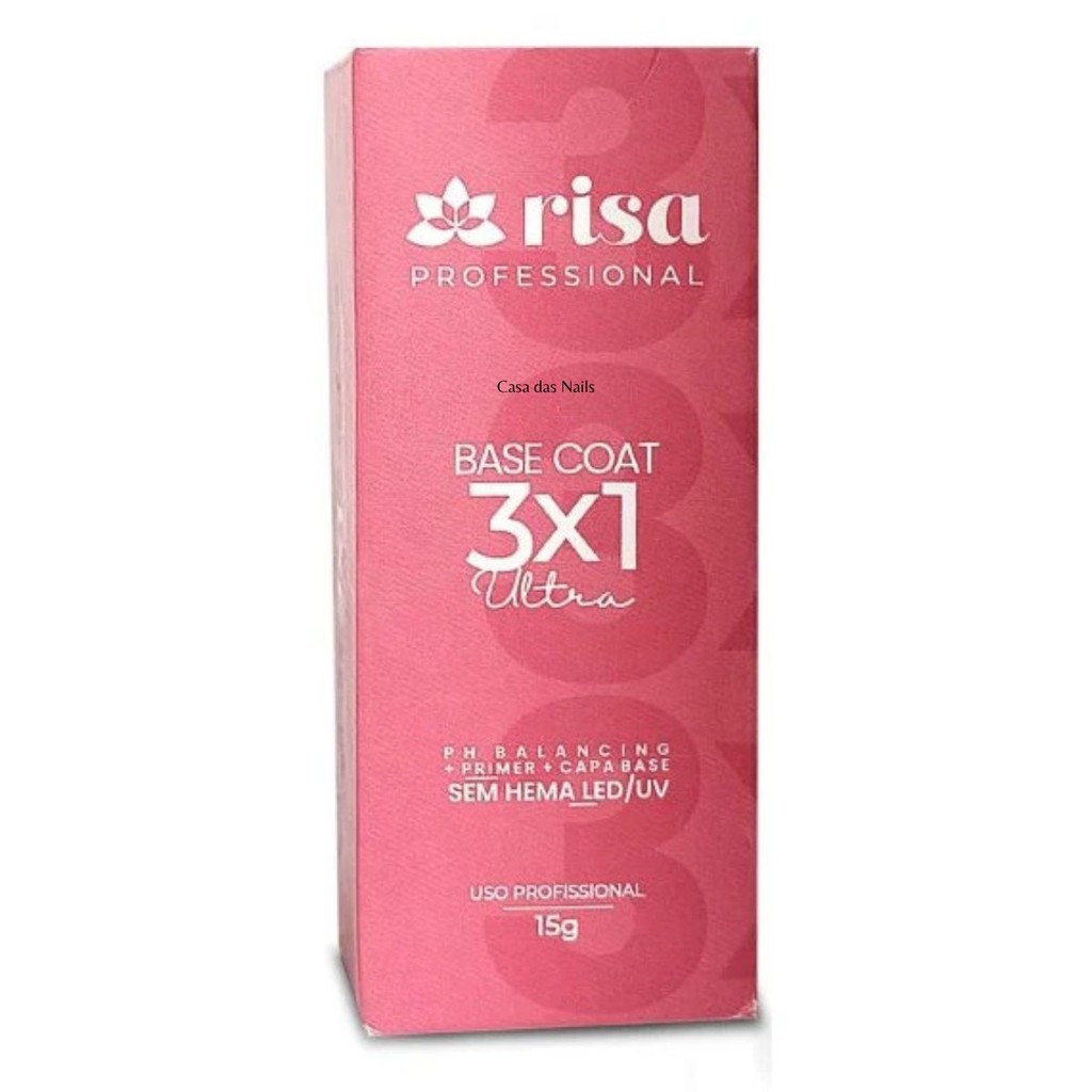 Base Coat 3x1 Ultra Risa - 15ml | Shopee Brasil