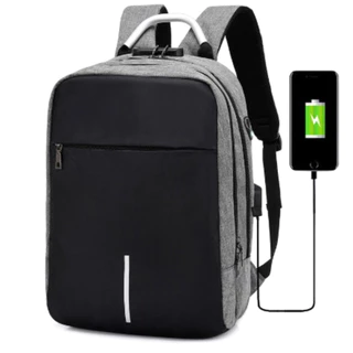 Mochila antifurto de viagem à prova d'água Nylon Lock Mochila USB  MARISA em Oferta na Shopee