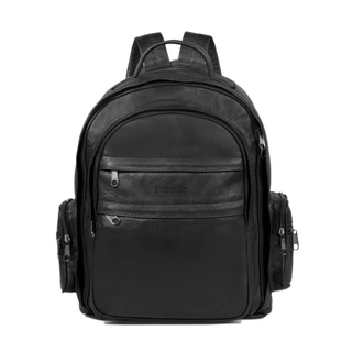 Mochila Masculina Executiva de Couro para Notebook Preta