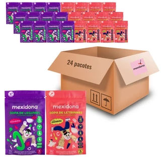 Kit 24und Sopas (Letrinhas e Legumes) MEXIDINHA 90g