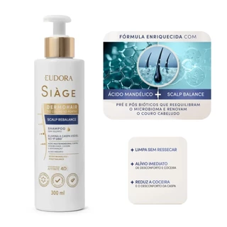 Shampoo Siàge Dermo Hair Scalp Rebalance 300ml - Eudora