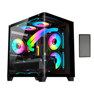 Gabinete Gamer Sem Fan Vidro Boleado Water Cooler Usb 3.0