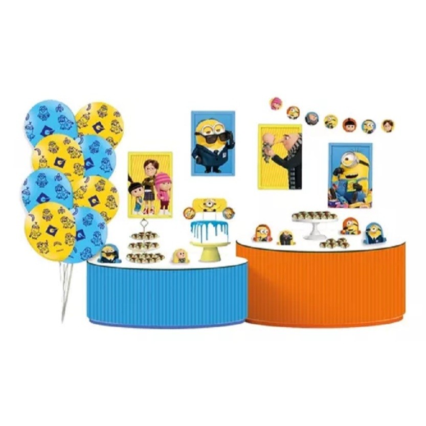 Kit Festa Minions 62 Peças de Alta Qualidade Meu Malvado Favorito 4 ...