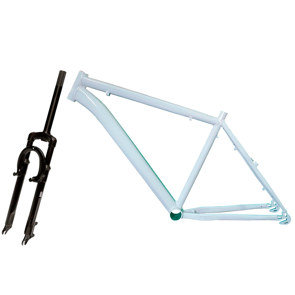 Quadro Para Bike Aro 26 em Alumínio Sem Adesivos Com Suspensão de Rosca Standard 60mm de Curso