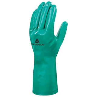 Luva Nitrilica Flocada Verde P 33cm Delta Plus em Oferta na Shopee