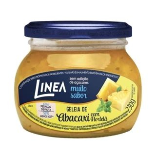 Geleia Línea Abacaxi Com Hortelã Zero Açúcar 230g em Oferta na Shopee